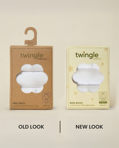 Twingle 100% Organic Cotton Jhabla Vest-Front Snaps for Easy Dressing-No Itchy Neck Tags-Sleeveless-Solid-White-Pack of 3-For Infants