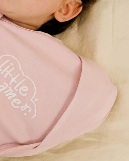 Twingle 100% Organic Cotton Sleeping Bag with Inbuilt Mittens-Snug Fit & Arms Up Design for Natural Body Posture-Zip Guard to Protect Baby's Chin & Neck-Two Way Zipper for Easy Diaper Change-Solid-Lotus-For Infants