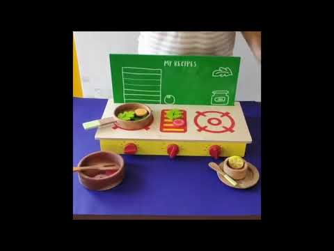 Shumee Wooden Mega Lil Chef's Kitchen Cooking Set-Sparks Child's Curiosity-Keeps the Child Engaged-Pretend & Play Toy-24M+