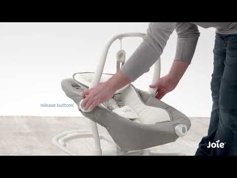 Joie Sansa 2 in 1 Baby Bouncer & Rocker-3 Position Recline-Multi Motion Soother Sways Side to Side-With Toy Bar & Two Plush Toys-For 0 to 9 Kg-Palm