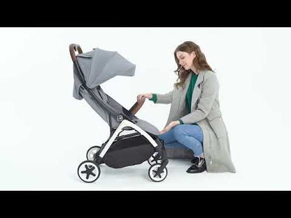 Britax Gravity II Baby Stroller-Auto One Hand Fold-Charcoal Black Leg Tubing-For 0 to 4Y (Upto 22Kg)-Marble Blue