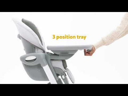 Joie Multiply 6in1 Baby High Chair-5 Level Height Adjustments With 3 Position Adjustable Tray-Convertible To Booster Seat & Mini Table-2 Years For 0 to 6Y (Upto 27Kg)-Arctic