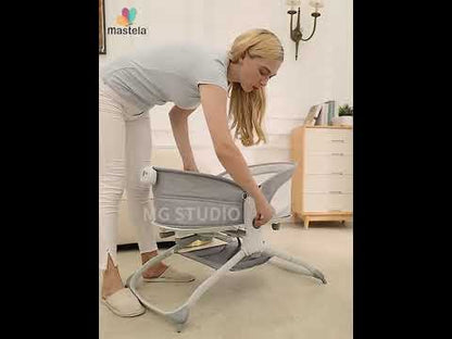 Mastela 6 in 1 Multi Function Bassinet-3 Position Recline-Removable Canopy-For 0 to 36M (Upto 15Kg)-Teal