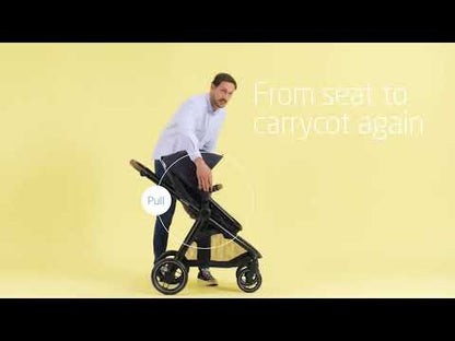 Maxi Cosi Zelia 3.0 Baby Stroller-2 in 1 Seat With Carry Cot Mode-Height Adjustable Parent Handle Bar-Reversible Seat-One Hand Fold-Travel System Compatible-6 Months Warranty-For 0 to 4Y (Upto 22 Kg)-Essential Graphite