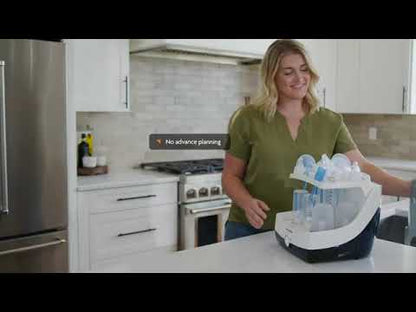 Baby Brezza Superfast 10 Minutes Baby Bottle Sterilizer And Dryer-Electric Steam-Universal Compatibility-6 Bottles Capacity