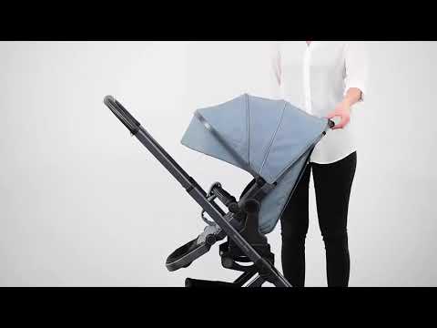 Mercedes-Benz Avantgarde GTX Baby Stroller-Height Adjustable Parent Handle Bar-Flat Reclining Seat & Reversible Seat-Includes Bag2Go Organiser & Rain Cover-2 Years Warranty-For 0 to 5Y-Denim Blue