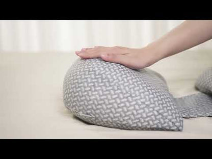 Momcozy Portable Wedge Pregnancy Pillow-with Adjustable Velcro-Grey-Removable & Washable Cover-For Maternity