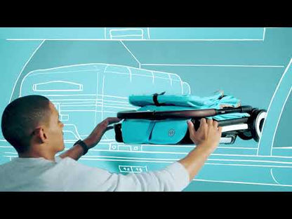 Cybex Orfeo Cabin Friendly Stroller-One Hand Fold-Flat Reclining Seat-Car Seat Compatible-2 Years Warranty-For 0 to 4Y (Upto 22 Kg)-Silver Frame & Dark Blue Seat