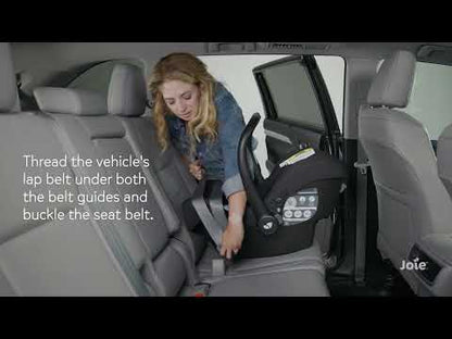 Joie Rue Baby Car Seat With Base-Rear Facing-FAA Approved-With Anti Rebound Bar to Minimise Movement During Impact-2 Years Warranty-For 1.8 to 13.6 kg-Mocha