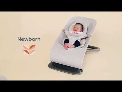 Ergobaby 3 in 1 Evolve Baby Bouncer-Folds Flat For Easy Transport & Storage-Head To Hip Support-Helps Prevent Flat Head Syndrome-For 0 to 2Y (2 to 13Kg)-Oxford Blue