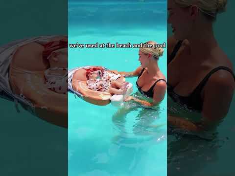 Mambobaby Chest Float Swimming Tube-Air Free Foam Design with 5 Point Safety Harness & 3 Swim Modes, UPF 50+ Detachable 3D Canopy-Upto 18 kg Baby Weight-Puppy-Brown