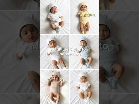 Twingle 100% Organic Cotton Cap, Booties & Mittens Set-Snug Cap-Mittens & Booties-with Soft Elasticated Cuffs for Secure Fit-Floral Print-White-For Infants