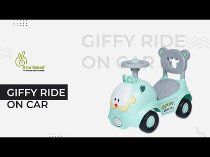 R for Rabbit Giffy Baby Ride on-Inbuilt Music-Smooth Steering-Rear Brake System-1Y to 3Y (Upto 20Kg)-Green