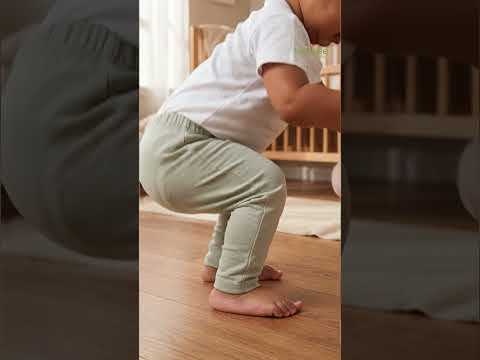 Twingle 100% Organic Cotton Leggings-Soft Elasticated Waistband-No Itchy Tags-Solid-Sage Green-For Infants