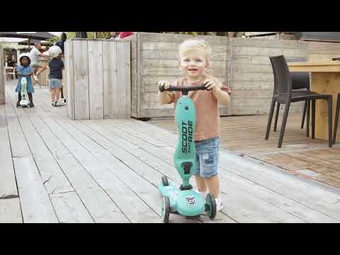 Scoot and Ride Highkick 1 Scooter-Easily Converts from Seat Scooter into Kickboard-Weight Shift Steering-Height Adjustable Seat & Handle-From 1 to 5Y (Upto 50 kg)-Ash