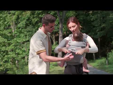 Nuna Cudl Clik Baby Carrier-4 Carry Positions-Innovative Leg Openings-For 0 to 3Y (Upto 16Kg)-Caviar