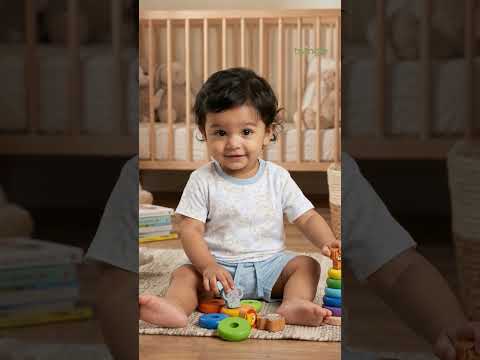 Twingle 100% Organic Cotton T-shirt & Shorts Set-No Itchy Tags-Shoulder Snaps for Easy Dressing-Soft Adjustable Waistband-Short Sleeves-Dino Print-White-For Infants