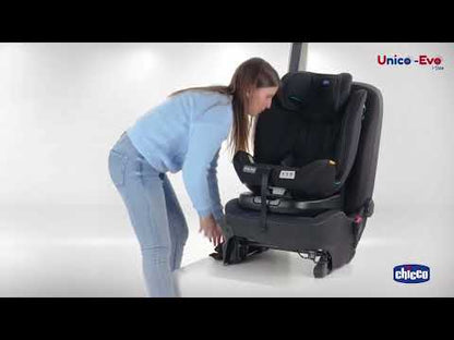 Chicco Unico Evo I-Size-Baby Car Seat-Convertible (Front & Rear Facing)-360 Degree Rotation System-For 0 to 12Y-Black