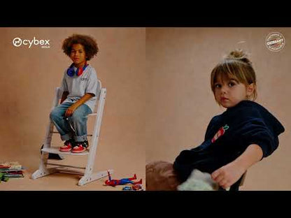 Cybex Iris 3 in 1 High Chair With Baby Set & Tray-Individual Height & Depth Adjustment of Seat & Footrest-Crafted From European Beachwood-Posture Friendly-For 6M to 99Y (Upto 120 kg)-All Natural Light