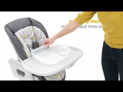 Joie Mimzy Spin 3 in 1 Baby High Chair-360 Degree Spinning-Adjustable Height & Recline-0M+ (Upto 15 Kg)-Geometric Mountains