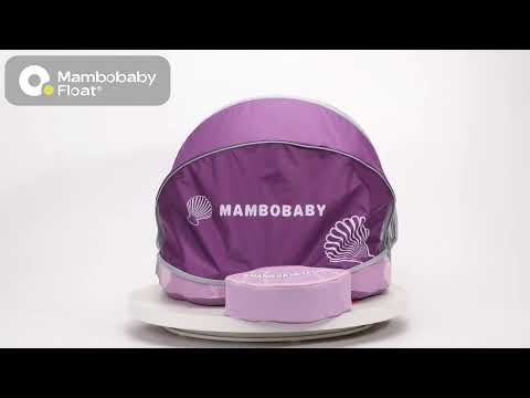 Mambobaby Chest Float Swimming Tube-Air Free Foam Design with 5 Point Safety Harness & 3 Swim Modes, UPF 50+ Detachable 3D Canopy-Seashell-Pink