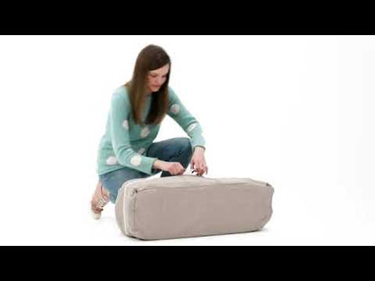 Joie Allura 120 Travel Cot-With Removable Bassinet-Extra Compact Fold-Includes Carry Bag-For Infants-Upto 15 Kg-Shale