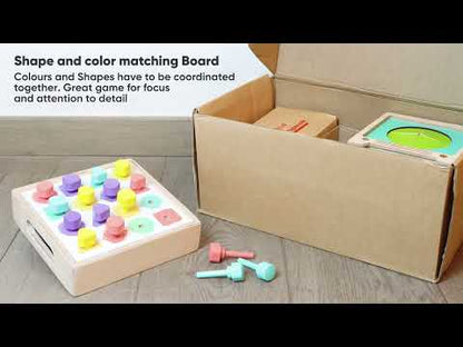 Curious Cub Montessori Box-2 Years 9M+-Pack of 7 Montessori Toys-Encourages Baby’s Development-Learning & Educational Wooden Toys-Gift Set