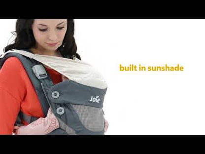 Joie Savvy Baby Carrier-4 Carry Positions-Ergonomic M Shape-For 0 to 3Y (Upto 15 Kg)-Black Pepper