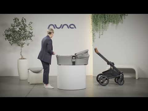 Nuna Mixx Next Stroller & Mixx Carry Cot Travel System-With Cup Holder-Stroller Features (Height Adjustable Parent Handle Bar, Upto 22 Kg)-Carry Cot Features (Protective UPF 50+ Canopy-Compact Flat Fold)-Ocean & Caviar