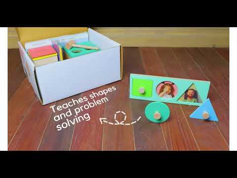 Curious Cub Montessori Box-13M+-Pack of 9 Montessori Toys-Encourages Baby’s Development-Learning & Educational Wooden Toys-Gift Set