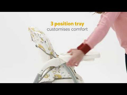 Joie Mimzy Snacker Baby High Chair-One Hand Quick Compact Fold-Streamlined Design-6M to 3Y (Upto 15Kg)-ABC Charcoal