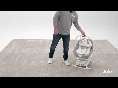 Joie Sansa 2 in 1 Baby Bouncer & Rocker-3 Position Recline-Multi Motion Soother Sways Side to Side-With Toy Bar & Two Plush Toys-For 0 to 9 Kg-Palm