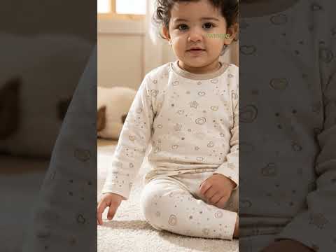 Twingle 100% Organic Cotton T-shirt & Leggings Set-No Itchy Tags-Shoulder Snaps for Easy Dressing-Soft Adjustable Waistband-Long Sleeves-Elephant Print-White-For Infants
