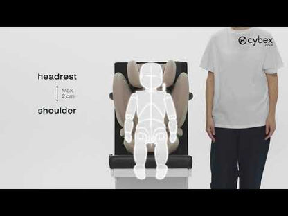 Cybex Solution G2 Foldable Car Seat-Forward Facing-Folds into Compact Shape-With Convenient Carry Handle-12 Positions Adjustable Headrest-For 3 to 12Y (15 to 50 Kg)-Magic Black