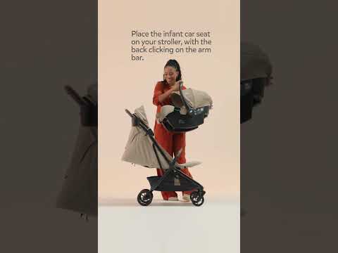 Joie Porto Cabin Friendly Stroller-One Hand Fold-Flat Reclining Seat-Car Seat Compatible-2 Years Warranty-For to 4Y (Upto 22 Kg)-Cashew
