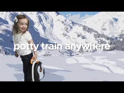 My Carry Potty Penguin Portable Potty Chair-With Water Tight Seal-Extra Tall Splash Guard & Non Slip Feet-15M+