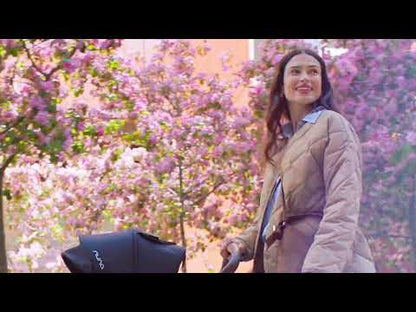 Nuna TRIV LX Baby Stroller-With Cup Holder-2025 Edition-Big Rear Wheels-Reversible & Near Flat Reclining Seat-One Hand Fold-2 Years Warranty-For 0 to 4 Years (Upto 22 Kg)-Caviar