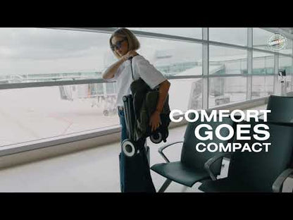 Cybex Orfeo Cabin Friendly Stroller-One Hand Fold-Flat Reclining Seat-Car Seat Compatible-2 Years Warranty-For 0 to 4Y (Upto 22 Kg)-Silver Frame & Dark Blue Seat