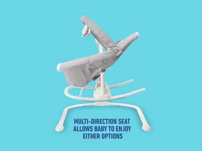 Graco Duet Sway 2-in-1 Swing & Rocker-3 Position Recline-Adjustable Toy Bar with 2 Soft Toys-For Infants-Binder