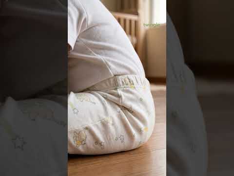 Twingle 100% Organic Cotton Leggings-Soft Elasticated Waistband-No Itchy Tags-Elephant Print-White-For Infants
