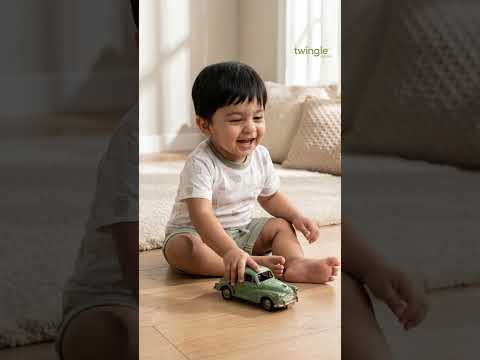 Twingle 100% Organic Cotton T-shirt & Shorts Set-No Itchy Tags-Shoulder Snaps for Easy Dressing-Soft Adjustable Waistband-Short Sleeves-Elephant Print-White-For Infants