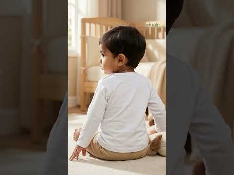 Twingle 100% Organic Cotton Vest-Round Neck-No Itchy Tags-Long Sleeves-Solid-White-Pack of 3-For Infants