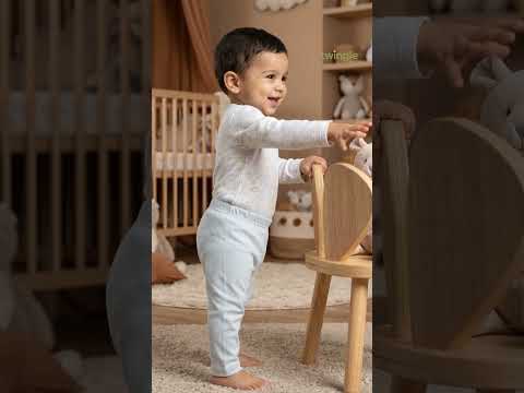 Twingle 100% Organic Cotton Bodysuit with Leggings-Envelope Neck for Easy Dressing-No Itchy Tags-Soft Elasticated Waistband-Long Sleeves-Dino Print-White-For Infants