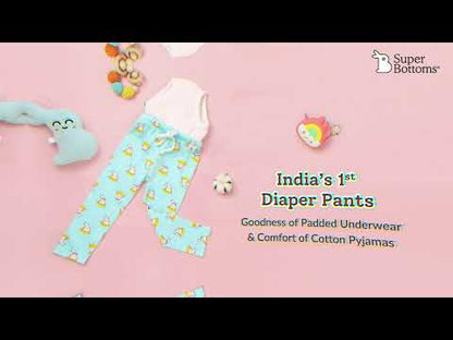 SuperBottoms Fly High Diaper Pants-100% Cotton-With Padded Underwear-12 to 24M