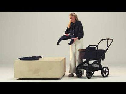 Bugaboo Fox 5 Renew Stroller-Convertible 2 in 1 Seat With Carry Cot Mode-Height Adjustable Parent Handle Bar-Reversible & Flat Reclining Seat-One Hand Fold-All Terrain Wheels-2 Year Warranty-For 0 to 4Y (Upto 22 Kg)-Heritage Black