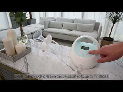 Spectra S1 Plus™ Premier Rechargeable Double Electric Breast Pump-With Hospital Grade Adjustable Suction (270 mmHg)-Versatile Single or Double Pumping-Upto 3 Hours Battery Life-Advance Massage and Expression Modes-Milk Expression Pump