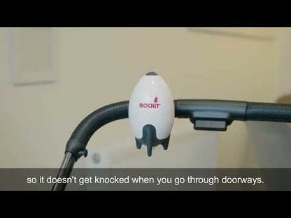 Rockit Rocker-Portable Stroller Rocker-Soothing 60 Minute Rocking Cycle-Adjustable Speed Dial-Requires Battery-White