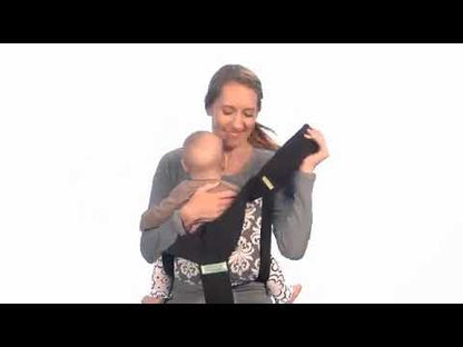 Infantino Sash Mei Tai Baby Carrier-3 Positions Carry-With Padded Shoulder Straps & Head Support-Includes Removable Hood-For 0M+ (3.6 to 16.3 Kg)-Black