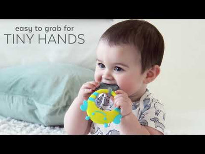 Skip Hop E&M Stay Cool Rattle Teether-Fox-Stainless Steel-Freezer Safe-3M+