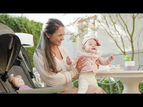 Joie Estrella Twin Stroller-Individually Adjustable Near Flat Reclining Seat-One Hand Fold-2 Years Warranty-Eclipse